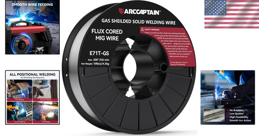 T V Certified 10lb Flux Core Welding Wire - Versatile Applications, 0.030" Size