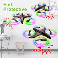 Load image into Gallery viewer, Lightweight 4.9-Inch Children’s Drone - Crash-Proof LED &amp; 15 Min Flight Time