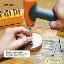 Load image into Gallery viewer, Artisan Metal Stamps Set with Hammer &amp; Bench Block: Perfect for Custom Jewelry