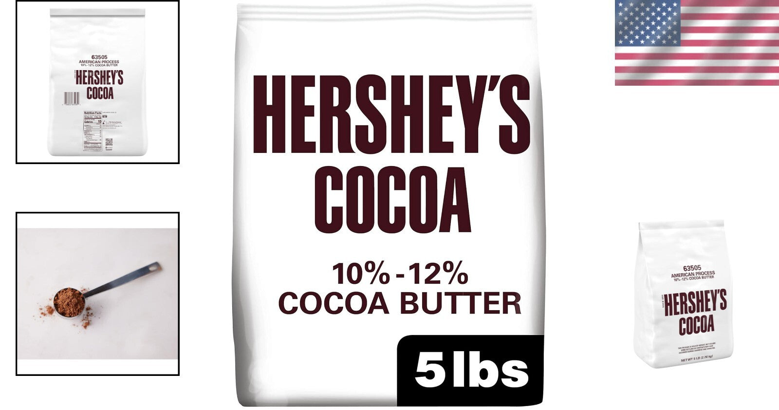 10-12% Cocoa Butter Cocoa Powder, Kosher Bulk Bag - 5 lbs for Baker's Delight