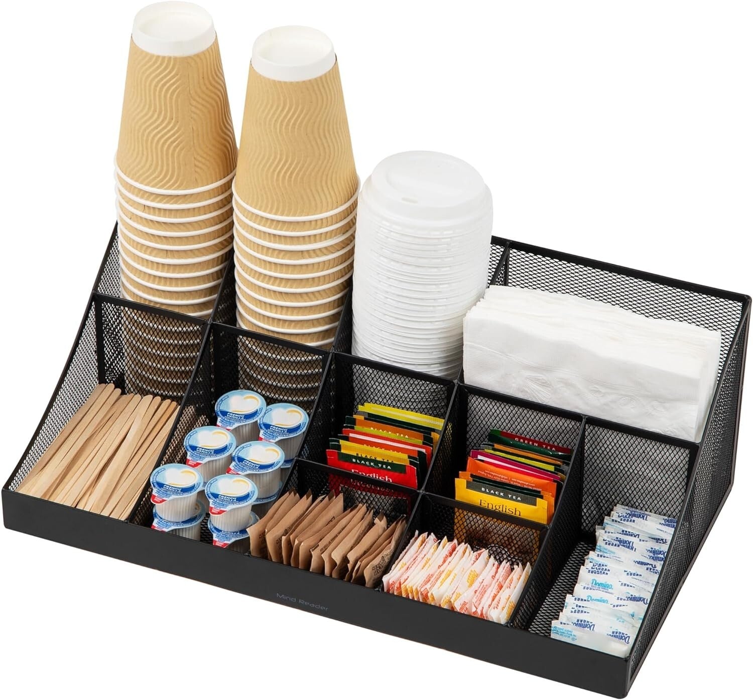 Stylish 2-Tier Condiment Organizer - 11 Compartments for Efficient Storage