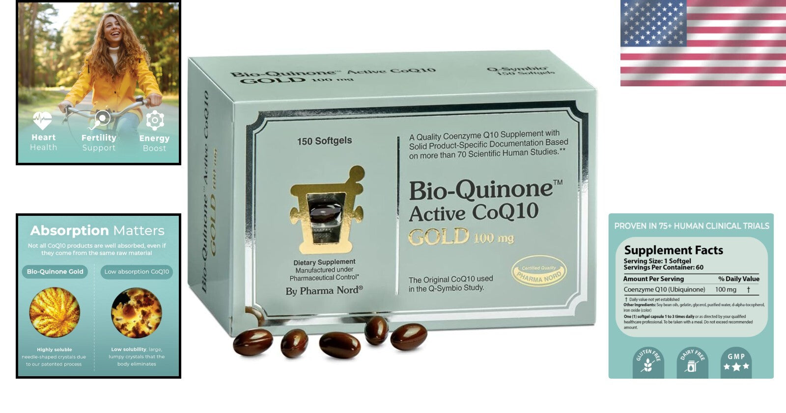 The Original 100mg CoQ10 Softgels – Essential Antioxidant for Energy & Fertility