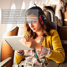 Load image into Gallery viewer, Digital Display 25dB NRR Headphones - Bluetooth &amp; AM/FM for Comfortable Hearing