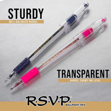 Load image into Gallery viewer, RSVP 72-Pack Ballpoint Pens, 0.7mm Fine Line Black Ink with Comfort Zone Grip