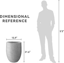 Load image into Gallery viewer, Large Round 21.7" Concrete Planter with Drainage for Stylish Indoor/Outdoor Use