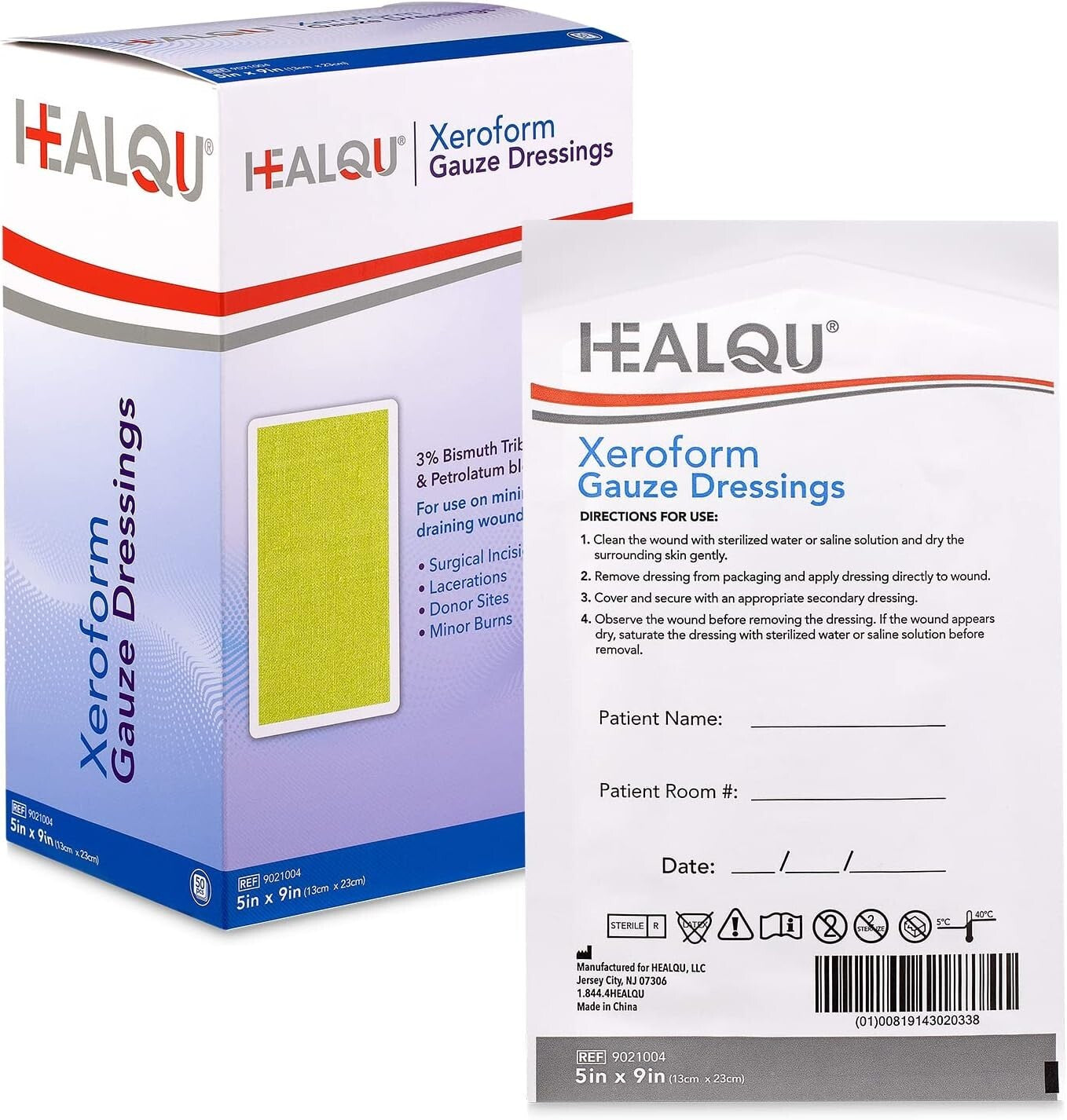 Xeroform Petrolatum Dressing 5x9 - Non-Adherent Sterile Wound Care Pads (50 ct)