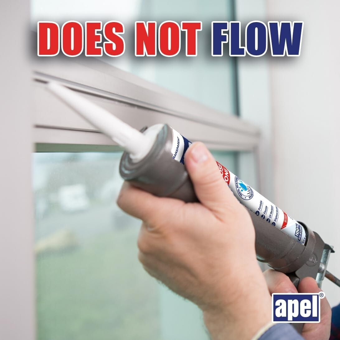 Flexible 100% Silicone Waterproof Sealant - 12 x 7.7 fl. oz for Ultimate Sealing