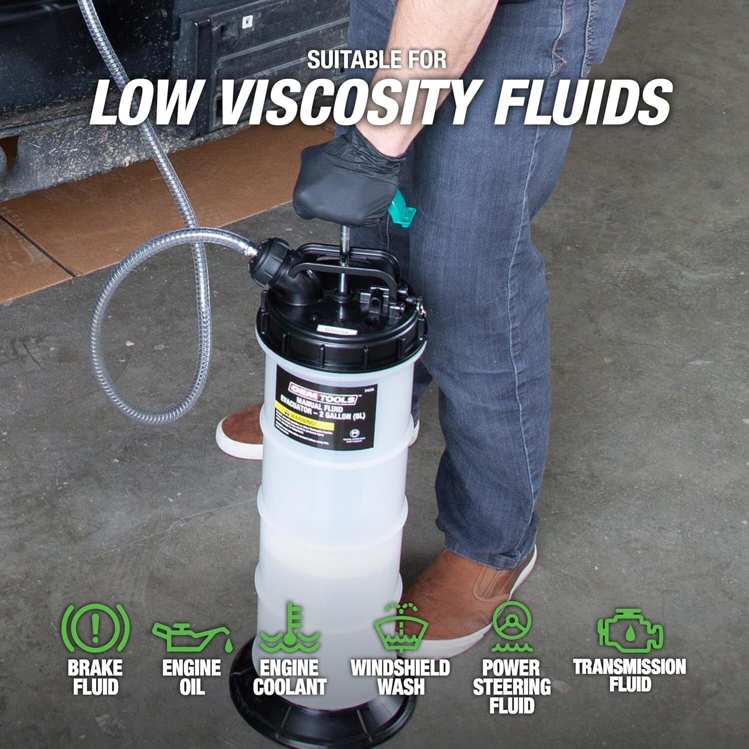 8L Manual Fluid Extractor Tool with Extended 41" Hose for Efficient Oil Changes