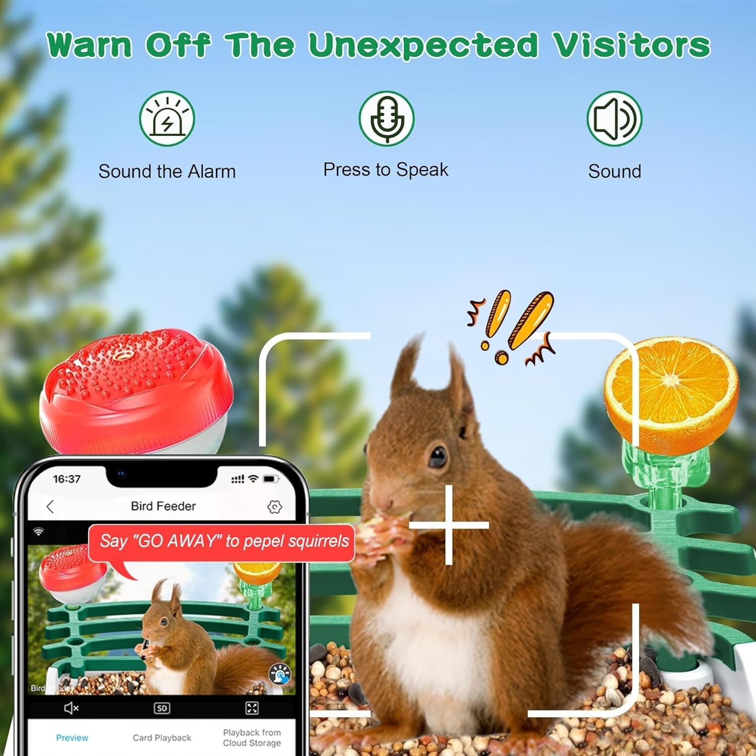 Weatherproof Bird Feeder Camera with Live View – Instant Notifications & Sharing