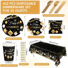Load image into Gallery viewer, Durable 452 Pcs Elegant Retirement Party Tableware - Ideal for Any Celebration