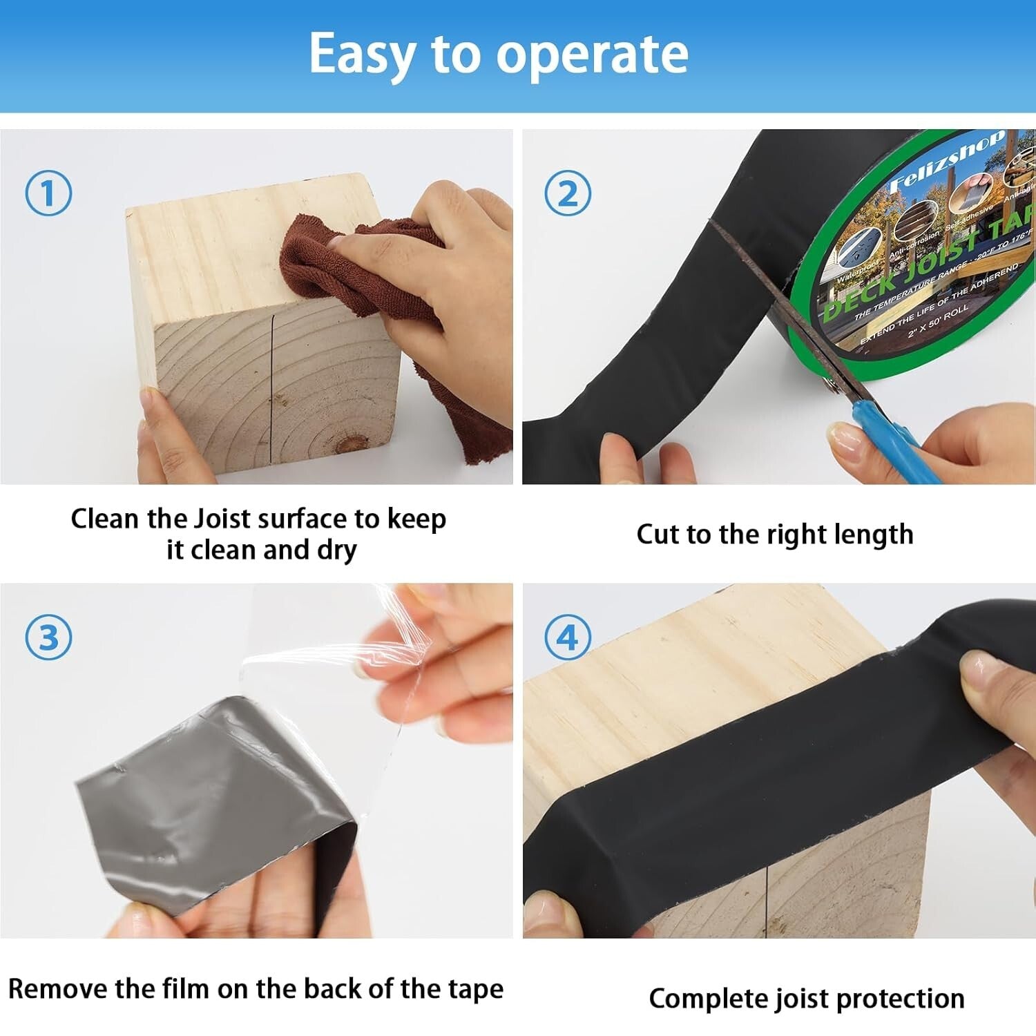 Premium 2" x 50' Waterproof Butyl Deck Tape – Strong Adhesion & Easy Application