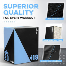 Load image into Gallery viewer, Versatile Anti-Slip Plyo Jump Box - 3 Height Settings for Maximum Performance