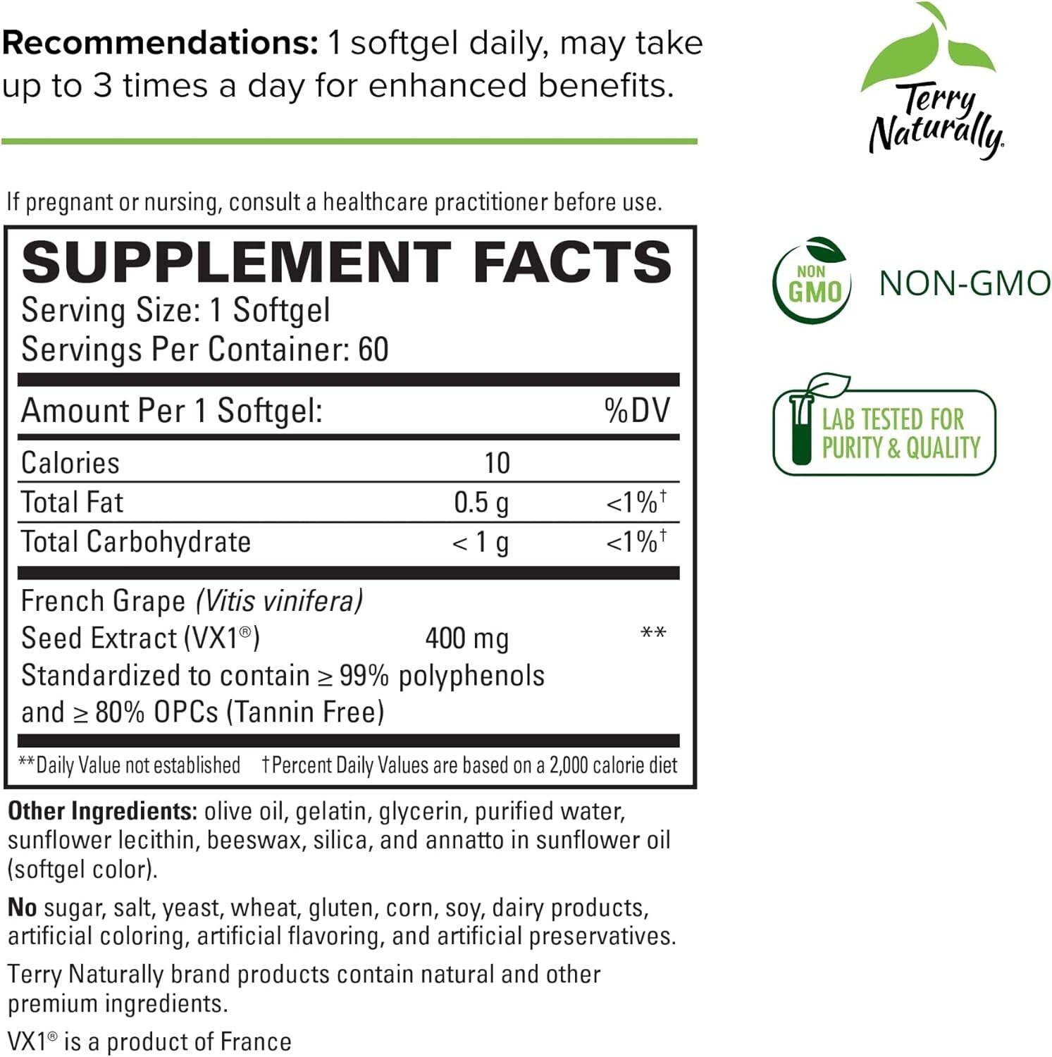 Clinical OPC Extra Strength - 60 Softgels, 3 Pack - 400 mg Grape Seed Extract