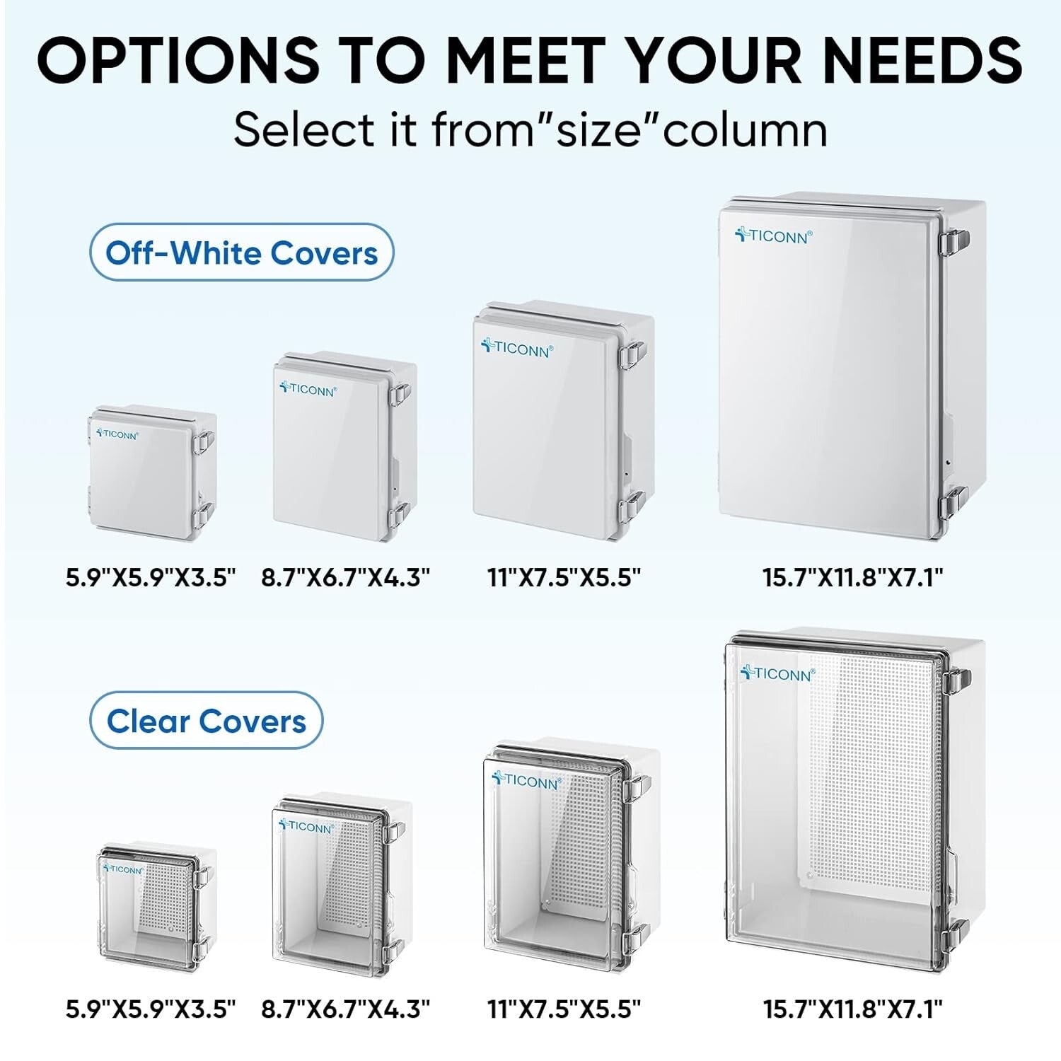 Secure IP67 Waterproof Electrical Junction Box with Transparent Cover 15.7x11...