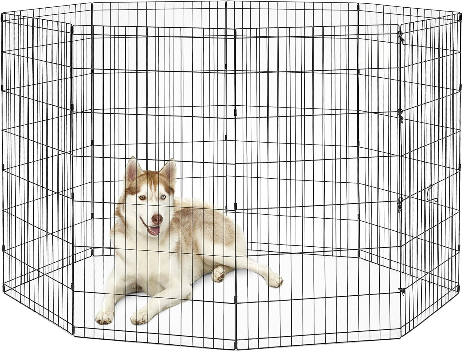 X-Large Metal Dog Exercise Pen - 24"W x 48"H Modular Panels for Versatility