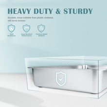 Load image into Gallery viewer, Non-Stick Cat Litter Box - Large Metal Pan with Rounded Corners for Safety