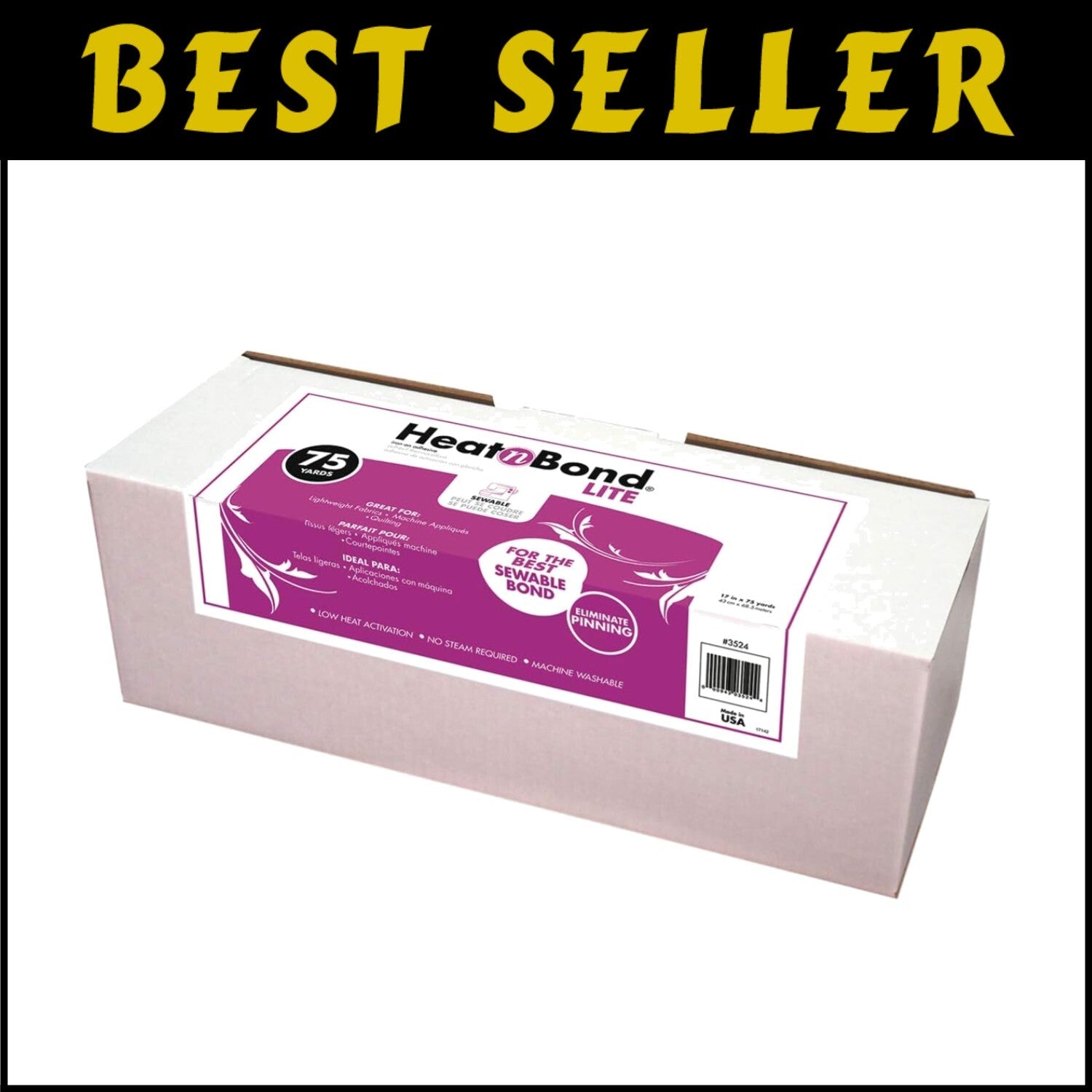 Sewable Lite Iron-On Adhesive Roll - Low Temperature, Short Pressing Time