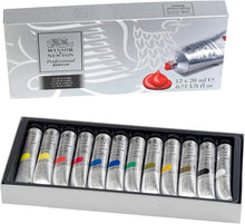Load image into Gallery viewer, Superior Acrylic Paint Set - 12 Pigmented 20ml Tubes for Canvas Art