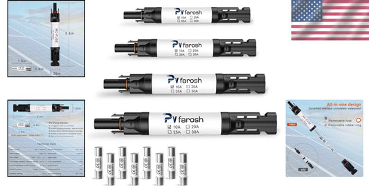 IP68 Waterproof 10A Solar Fuse Connector - Protect Your Photovoltaic System