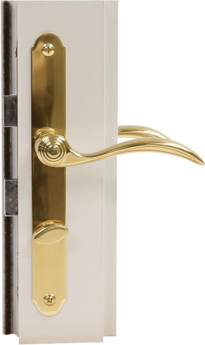 Certified Brass Storm Door Handle Set with Built-In Key Lock & Easy Install
