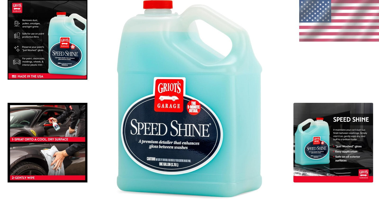Quick Detailer for Cars - Streak-Free Shine Spray, 128oz, Safe for All Surfaces