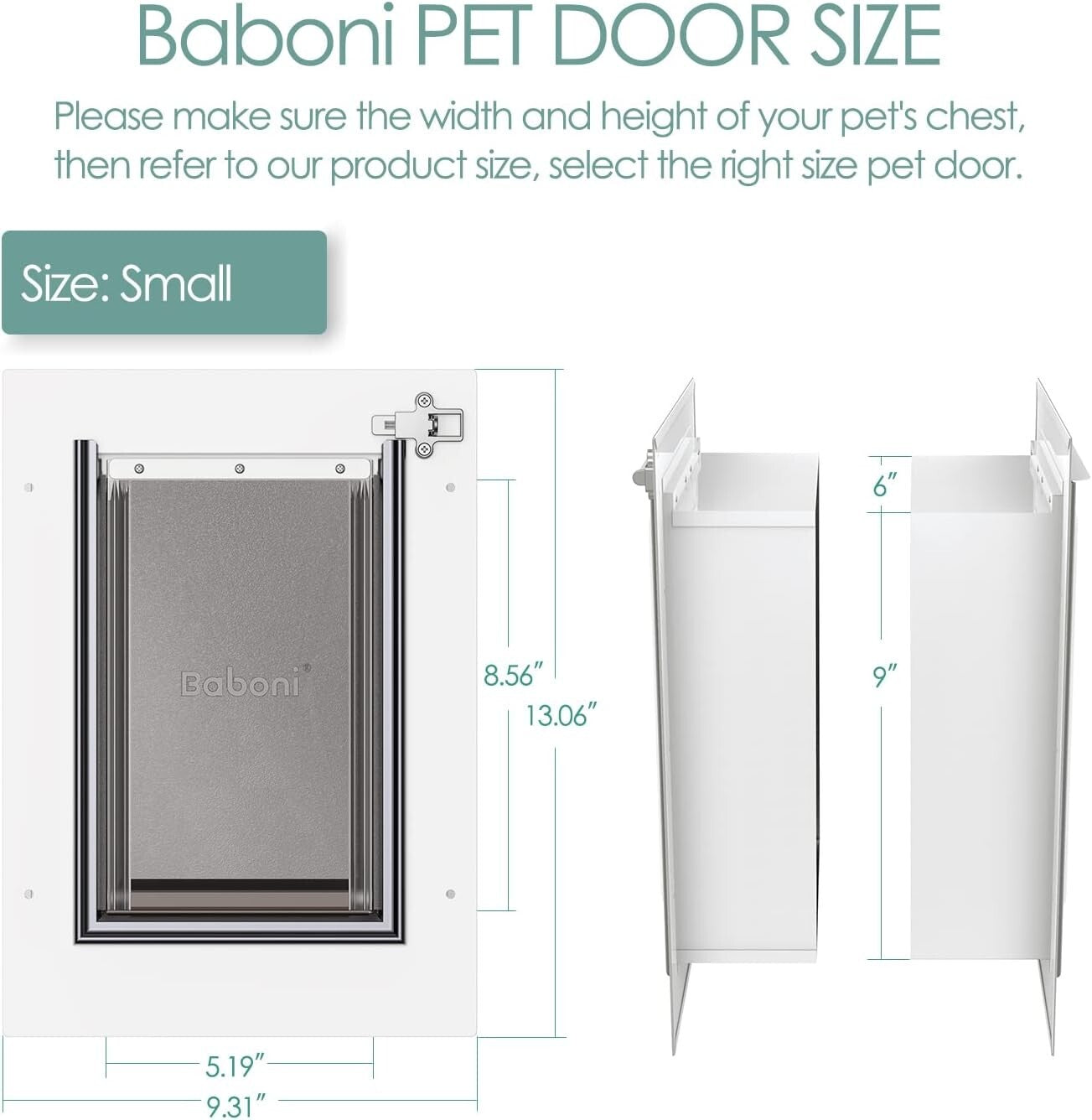 Durable Steel Frame Pet Door for Wall – Double Flap for Cats & Dogs Up to 12 lbs