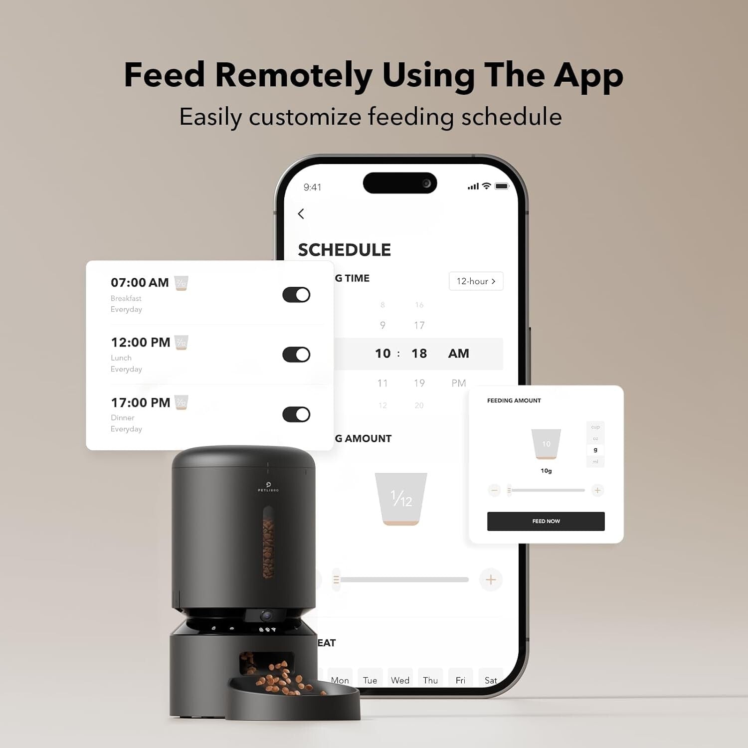 Automatic 5G WiFi Pet Feeder with Night Vision Camera & Voice Interaction