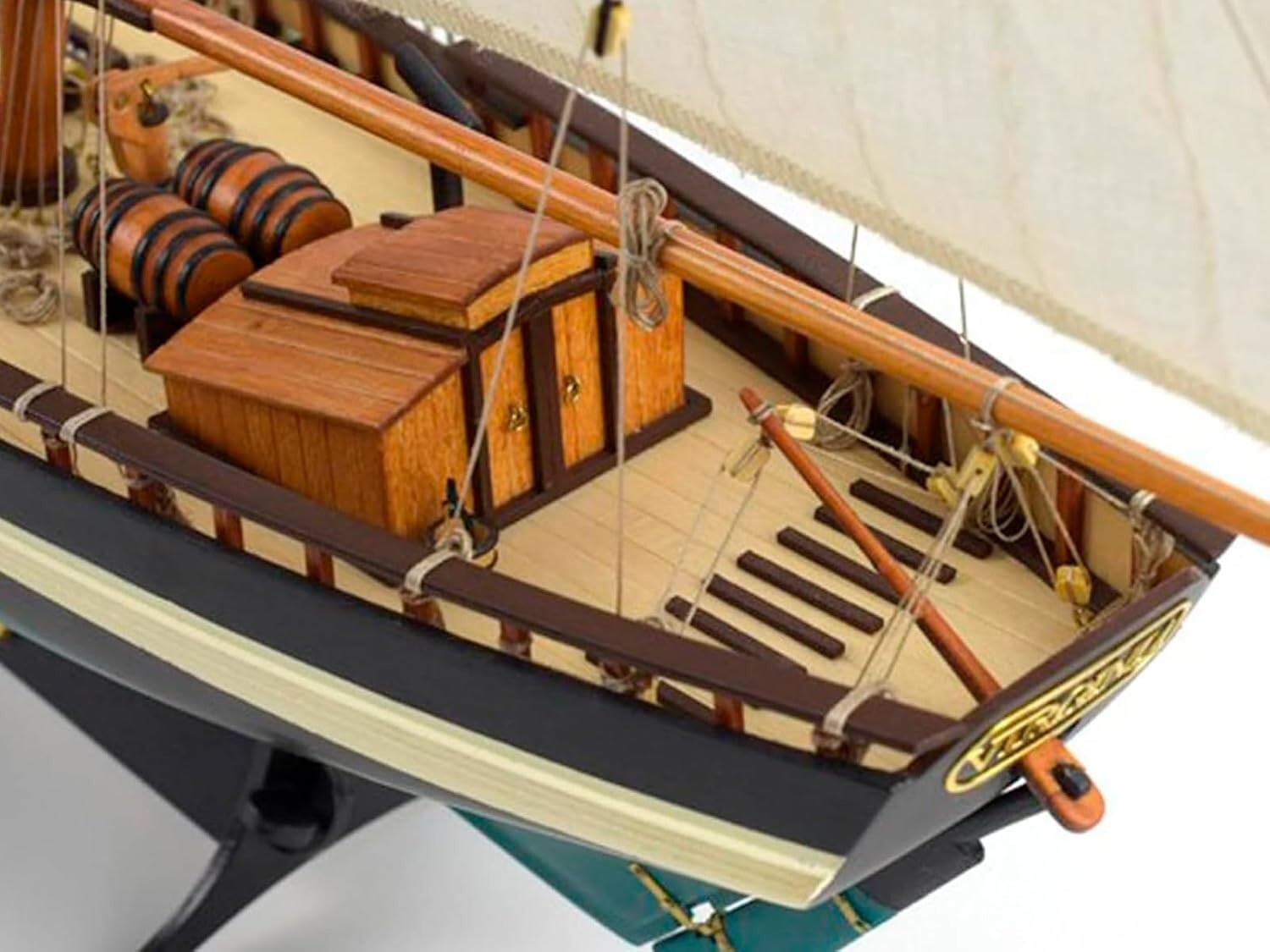 Virginia Schooner Model Crafting Kit - 1:41 Scale Wooden Ship with Display Base