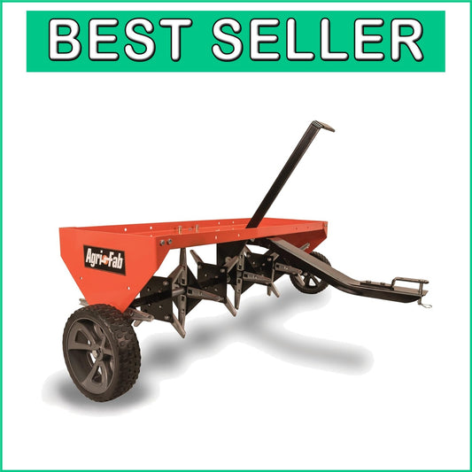 Effortless Lawn Repair: 48" Plug Aerator with Flat-Free Tires and Easy Transport