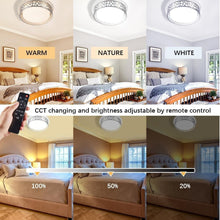 Load image into Gallery viewer, Modern 12 Inch Brushed Nickel Flush Mount Light Fixture - Dimmable LED Design