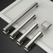 Load image into Gallery viewer, Stylish 30-Pack Brushed Satin Nickel Cabinet Hardware with 5-Inch Spacing
