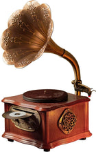 Load image into Gallery viewer, Classic Gramophone with Dual-Speed Turntable &amp; Bluetooth - Elegant Home Decor