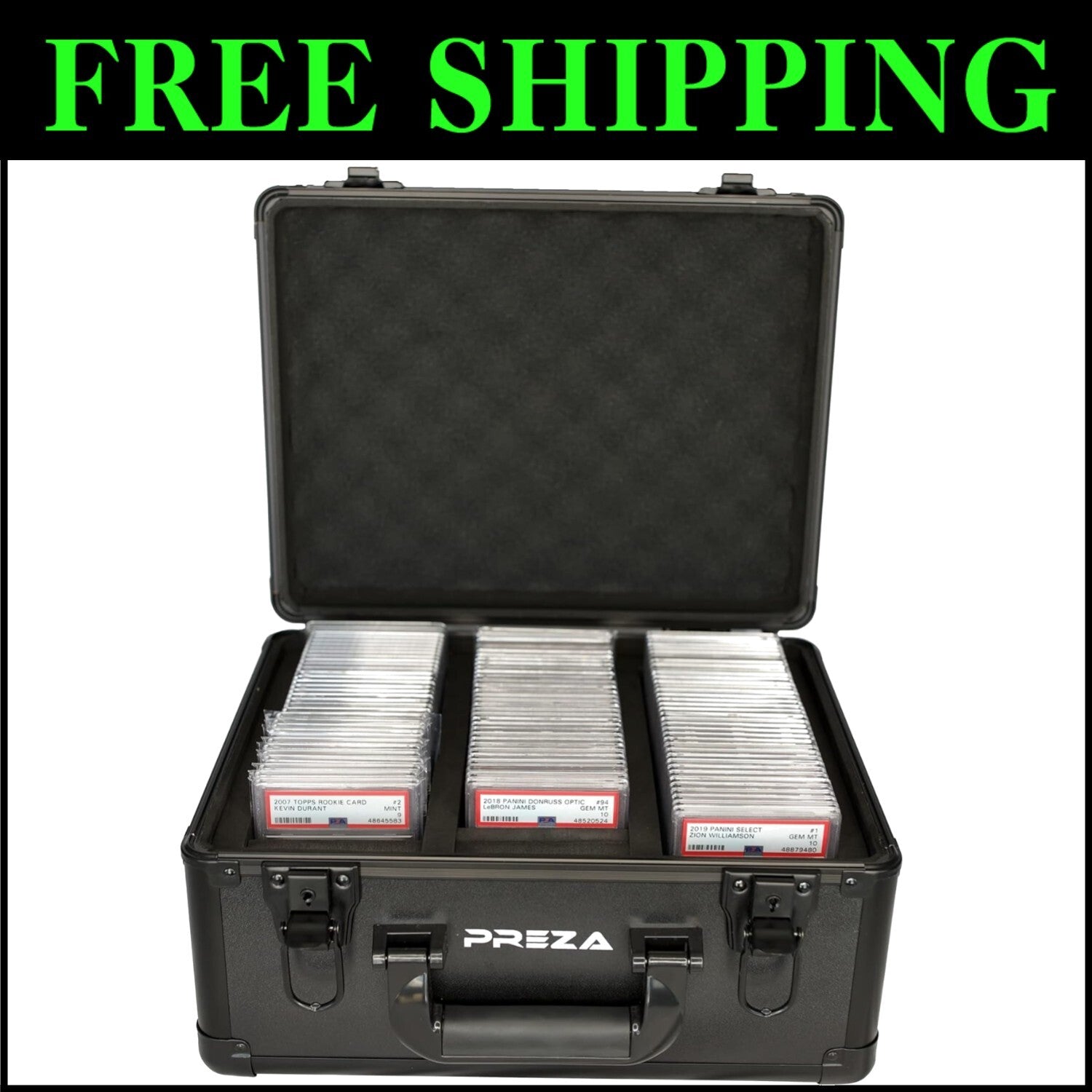 Compact Lockable Trading Card Case - 36L Storage for Graded Card Collections