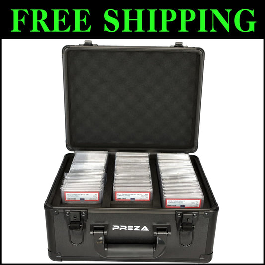Compact Lockable Trading Card Case - 36L Storage for Graded Card Collections