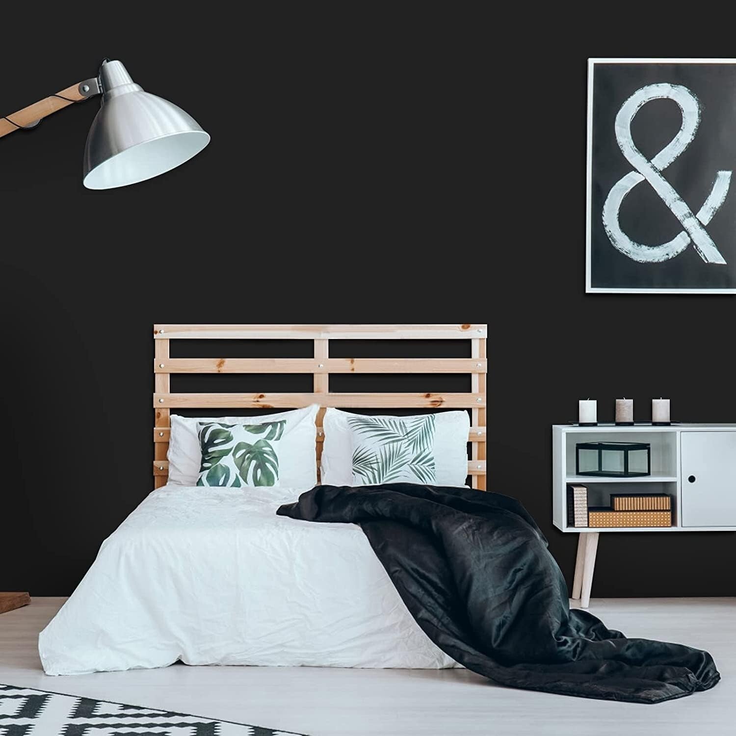 15.7" x 787.4" Black Peel and Stick Contact Paper for Effortless Decor Upgrades