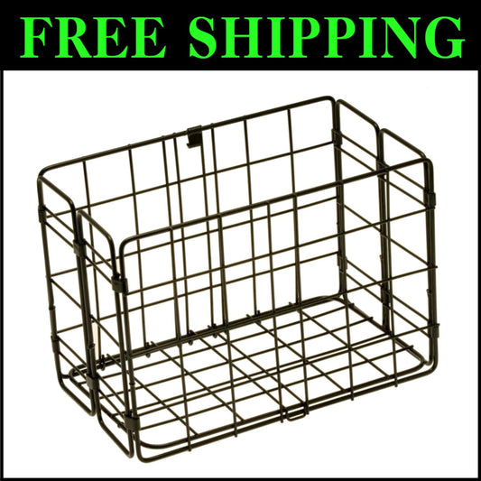 Durable Folding Rear Bicycle Basket - Lightweight Steel & Compact Design