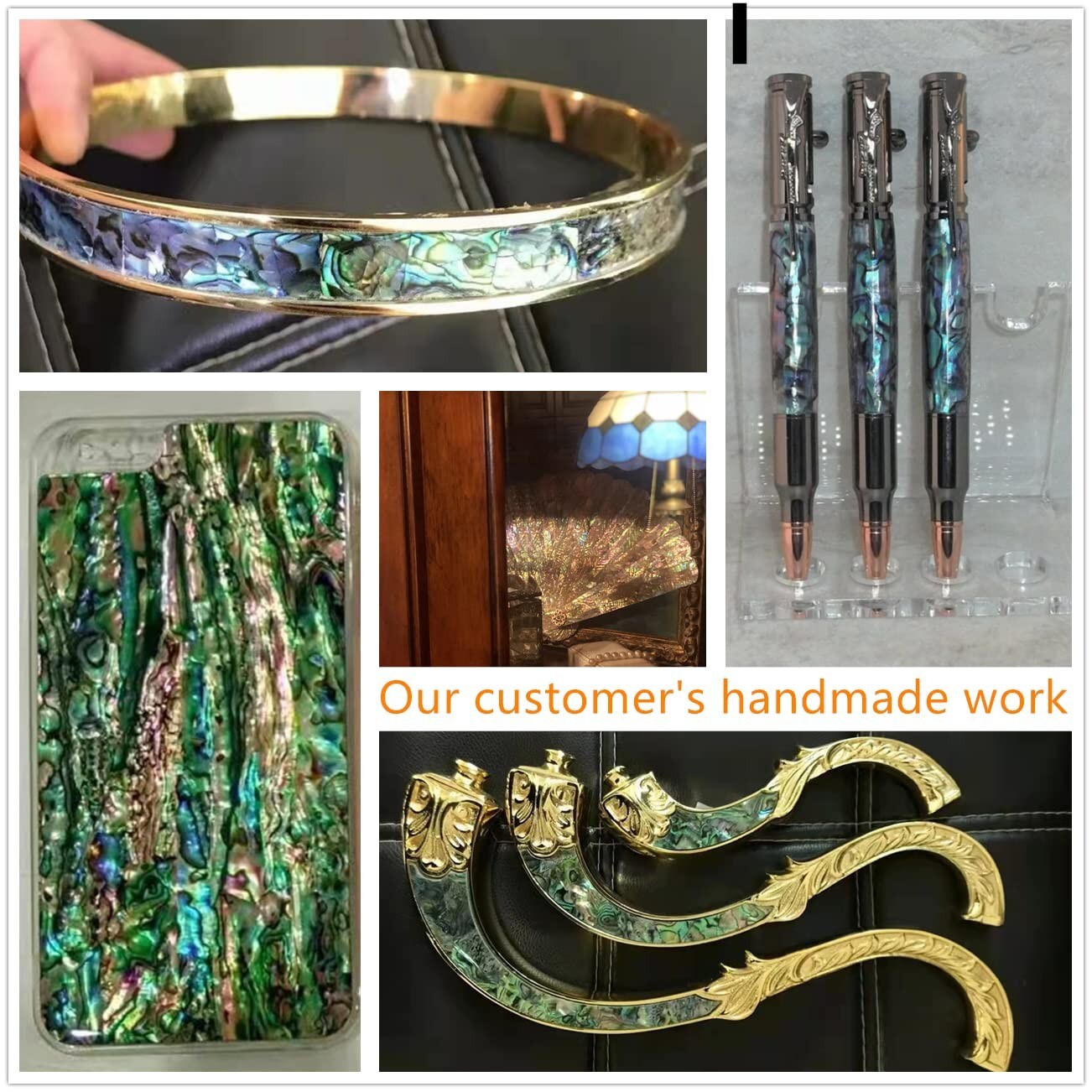 Transparent Abalone Shell Sheets - Perfect for Instruments, Furniture & More