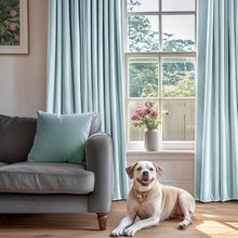 Load image into Gallery viewer, Velvet Room Darkening Curtains with Thermal Insulation - Misty Blue, 2 Panels