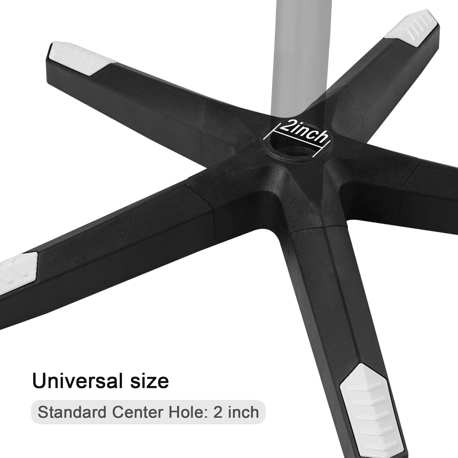 Durable 28-Inch Nylon Replacement Base with Smooth Glide Casters for Chairs