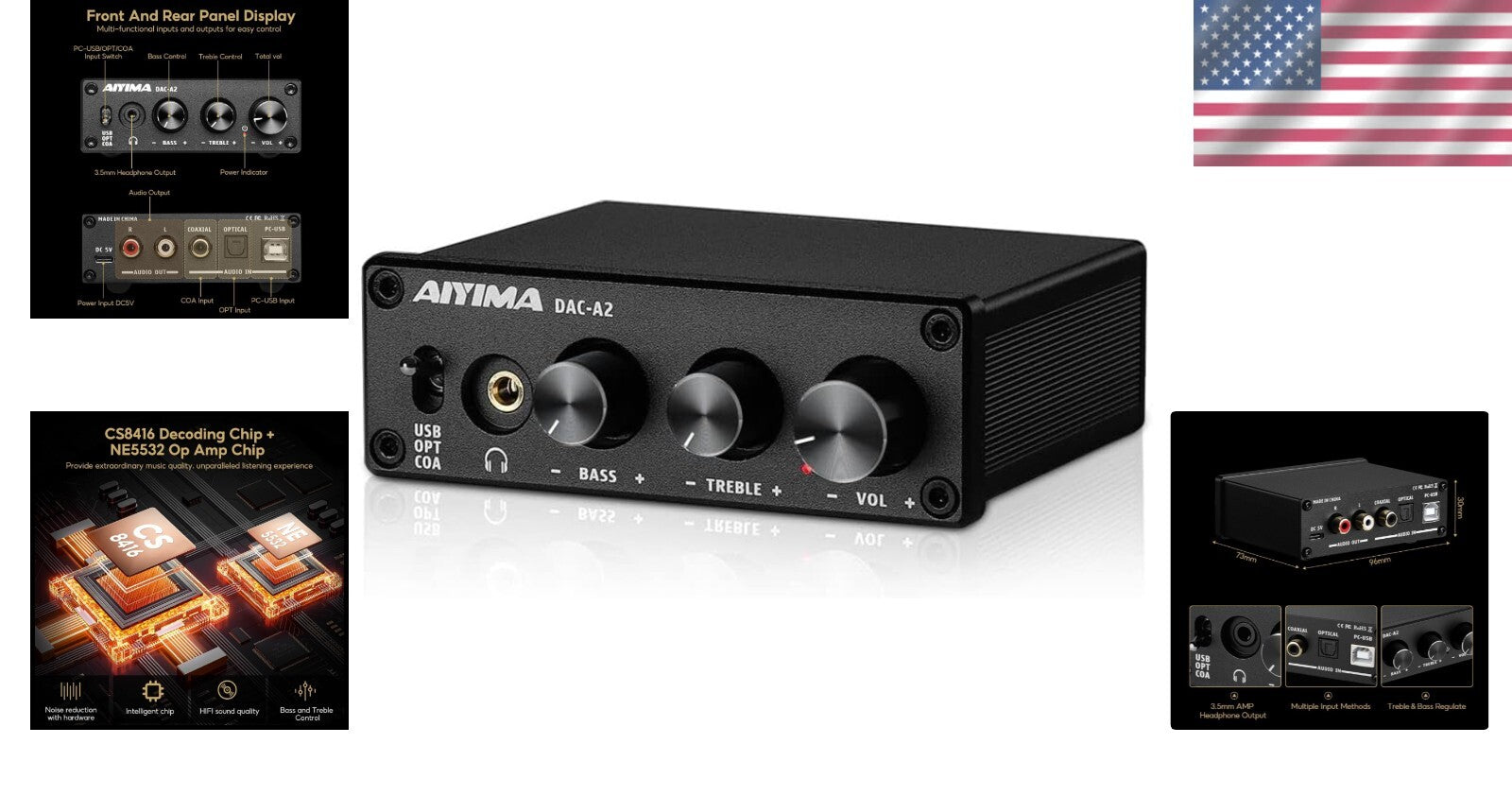 All-in-One DAC Headphone Amplifier with Versatile Inputs & Exceptional Quality