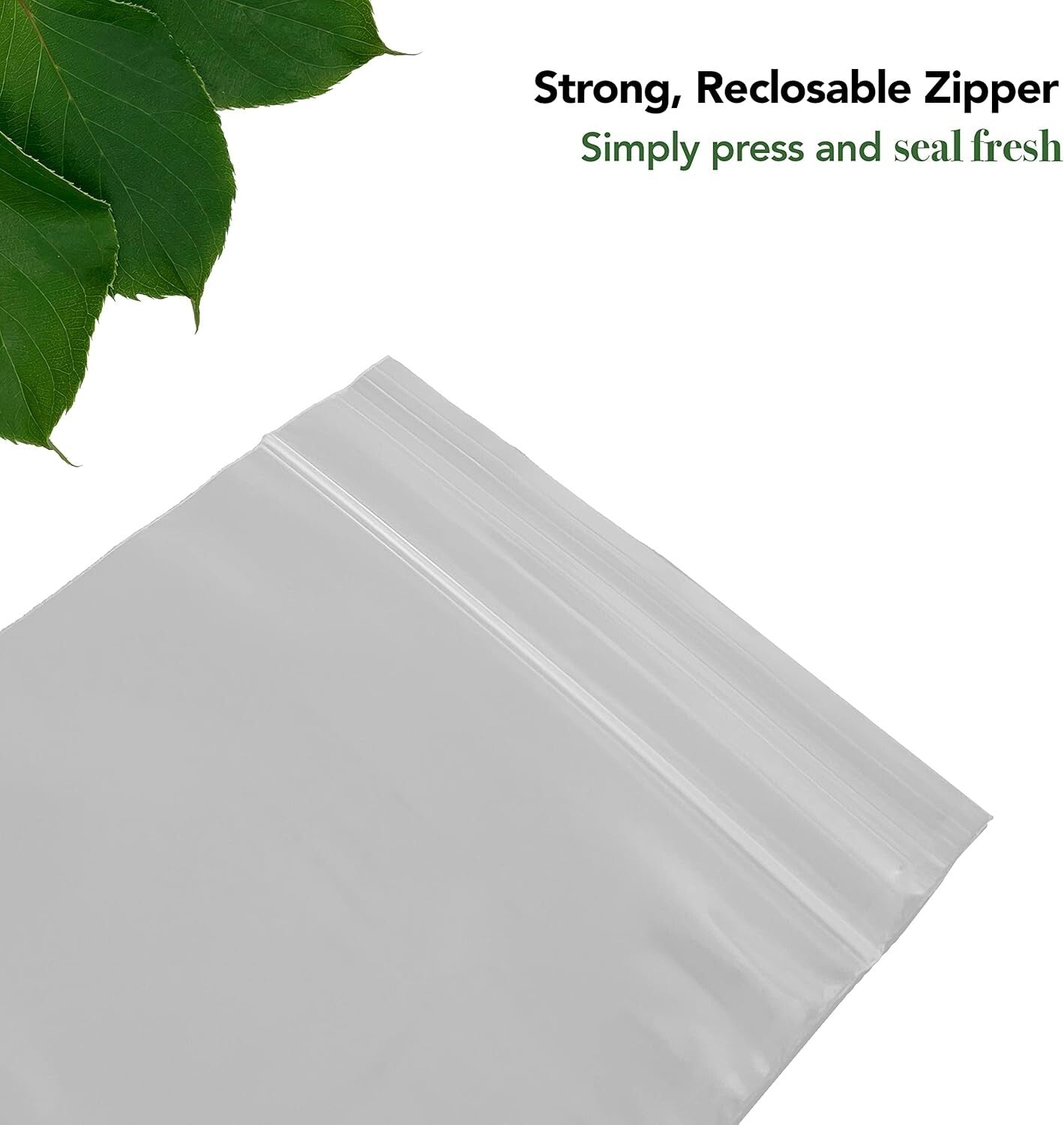 7x8 Zip Lock Bags - 1000 Pack Clear, Food Safe, Ideal for Parties & Crafts