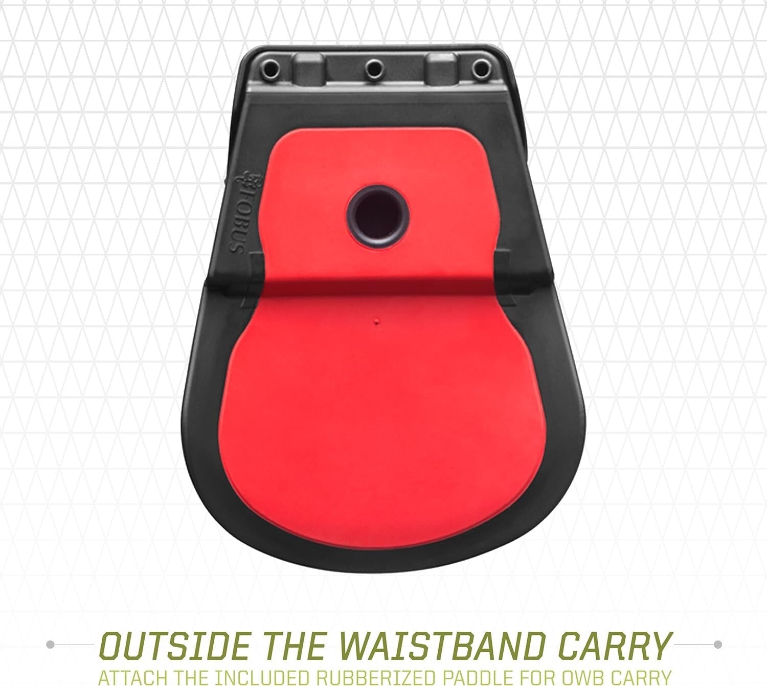 Adjustable OWB Holster for Right-Handed Firearms with Light/ Laser Compatibility