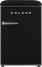 Load image into Gallery viewer, Retro Mini Refrigerator with Adjustable Thermostat - 2.5 Cu Ft in Elegant Black