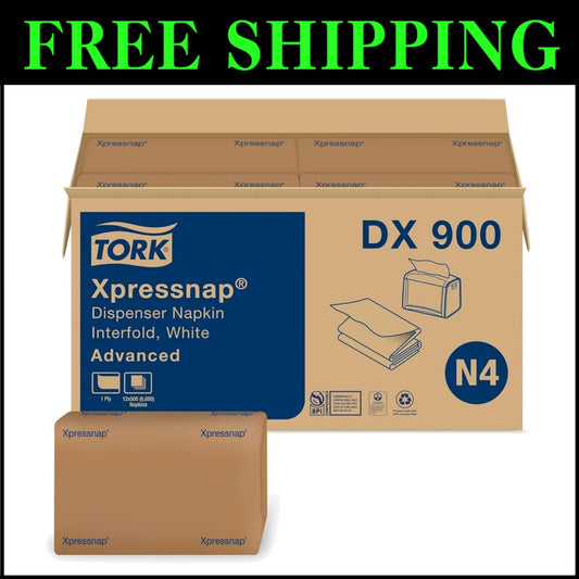 Advanced Interfold White Dispenser Napkins - 6000 Sheets for Hospitality Use