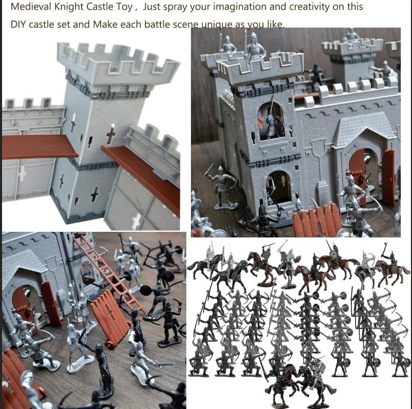 Sturdy Knight Castle Toy with 36 Figures and 8 Cavalries - Ultimate Battle Set