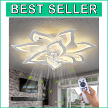 Load image into Gallery viewer, Stylish 32'' Indoor Ceiling Fan with Light - Remote Controlled Elegance