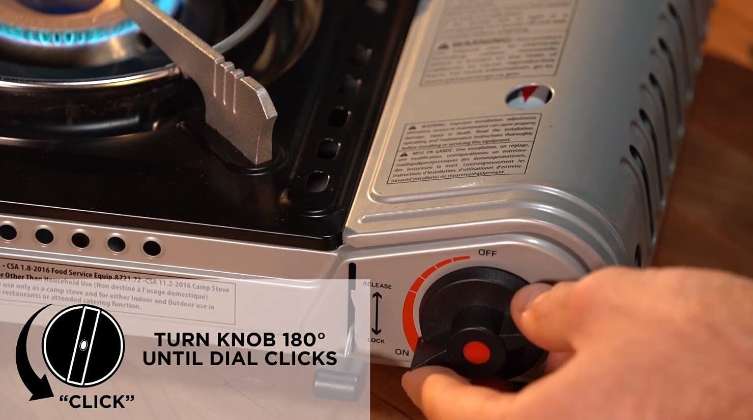 Effortless Ignite 15,000 BTU Butane Stove - Perfect for Camping and Tailgating