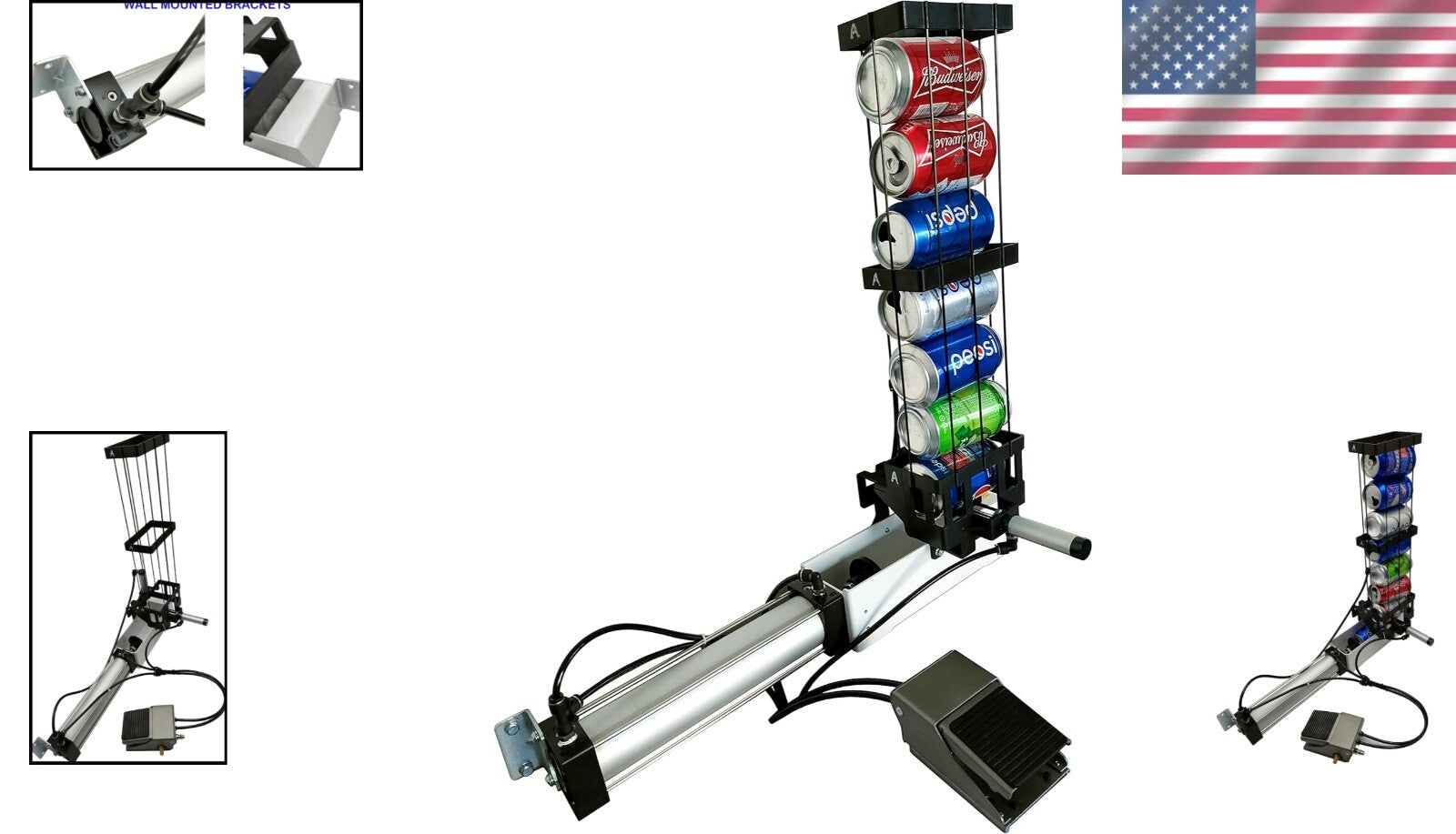 Automatic Aluminum Can Crusher with Foot Pedal - Efficient Recycling Solution