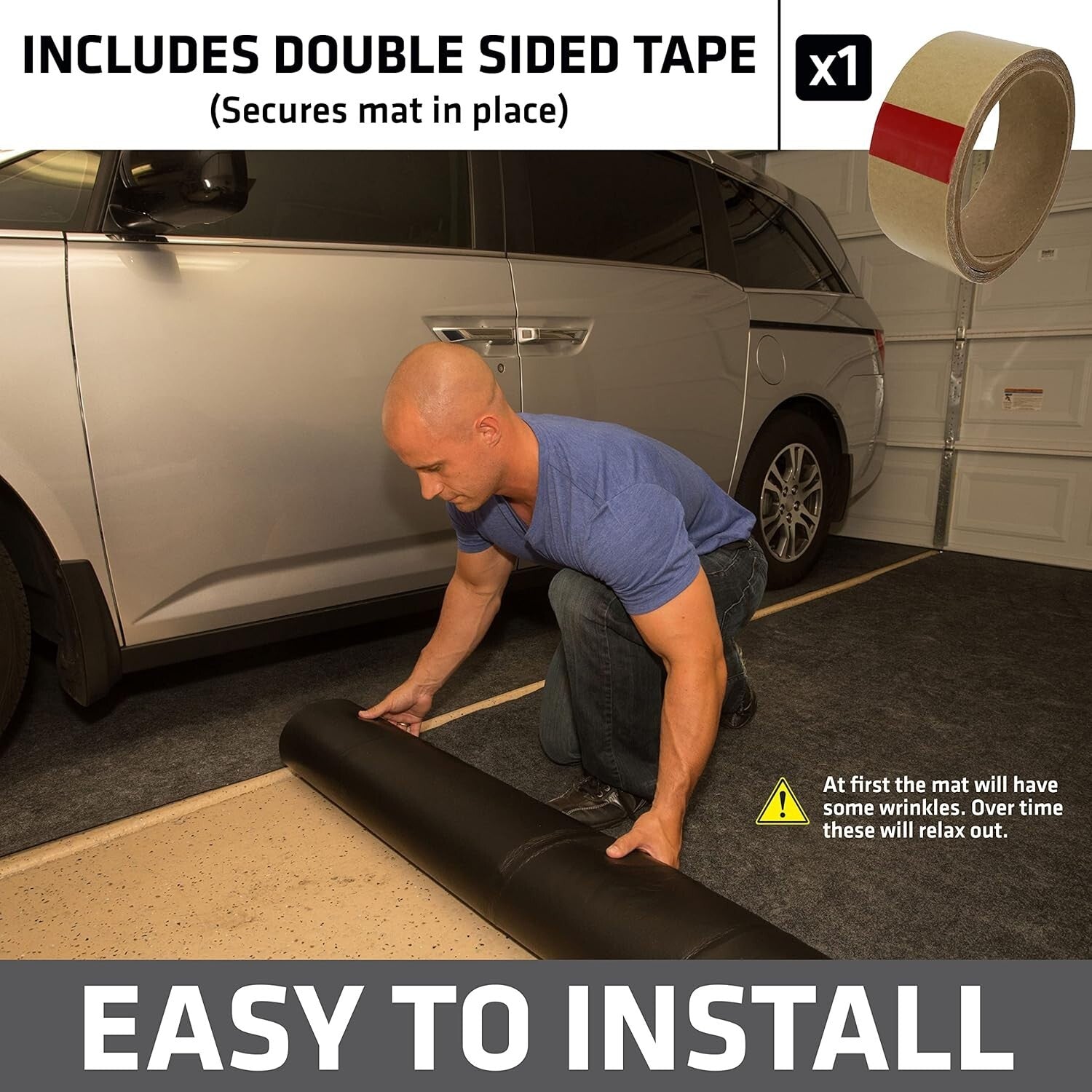 17' x 7'4" Slip-Resistant Garage Floor Mat - Waterproof, Stylish & Eco-Friendly