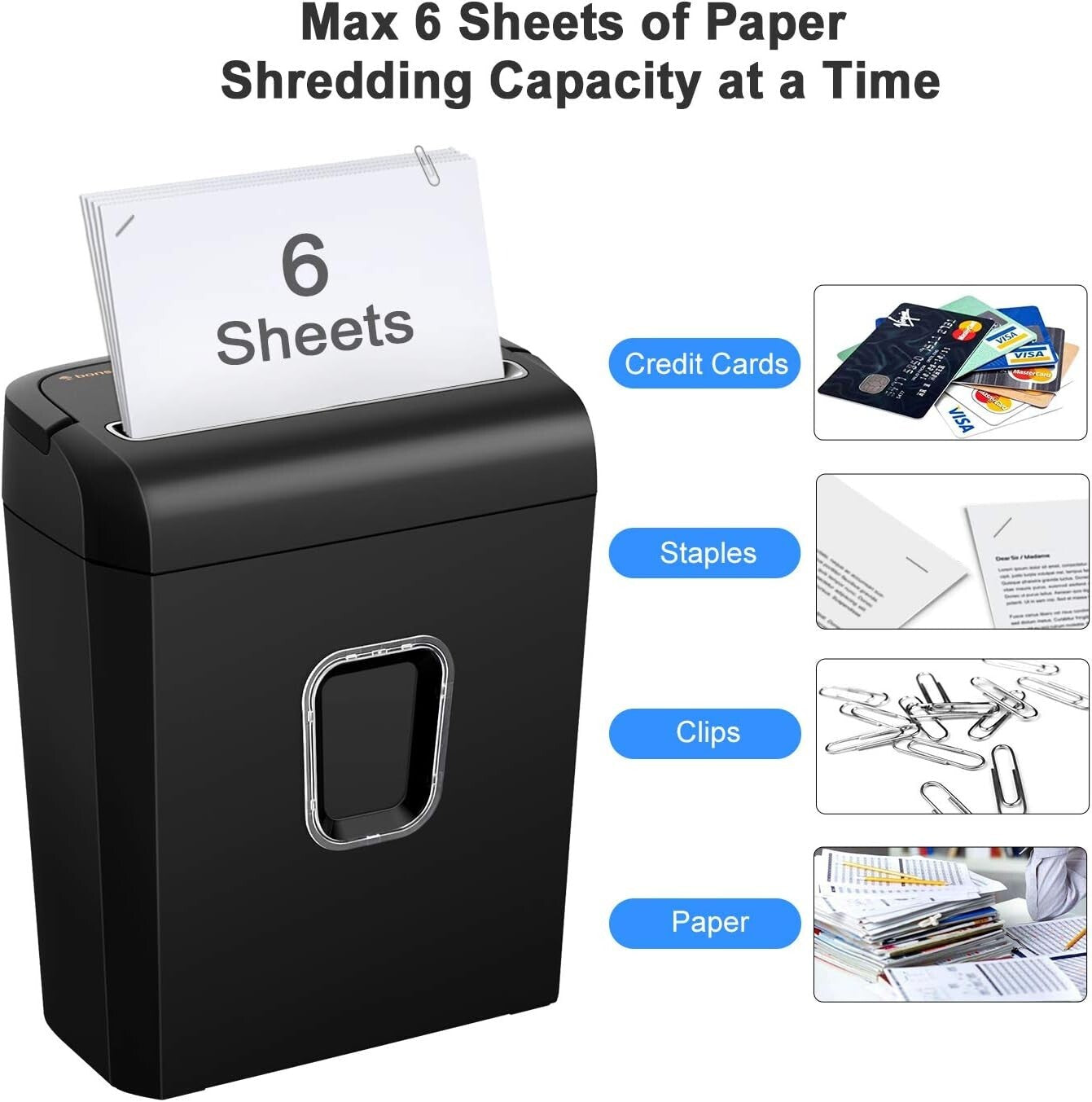 Portable Micro-Cut High-Security Paper Shredder - Easy to Use with Auto Features